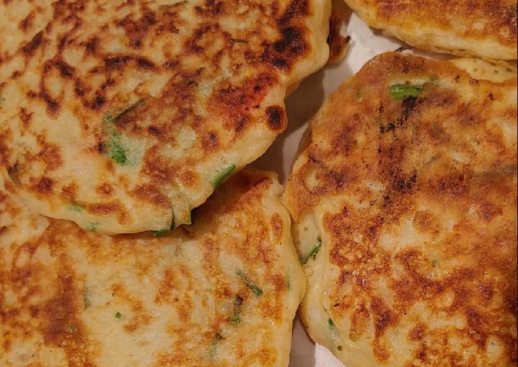 Recipe of Quick Sourdough starter &amp; rice Asian style pancakes (in development)