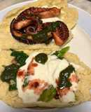 Kebab di polpo lattuga e mozzarella