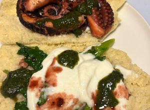 Foto di Kebab di polpo lattuga e mozzarella