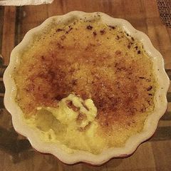 A picture of Coconut Almond Crème Brûlée.