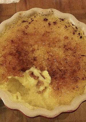 A picture of Coconut Almond Crème Brûlée.