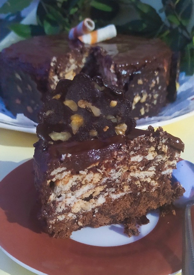 Una foto de Torta De Chocolate Sin Horno Muy Fácil