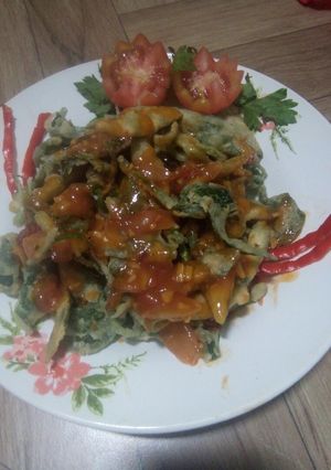 Foto resep Kangkung Krispi Saus Pedas Manis