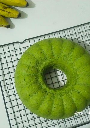 Foto resep 1041. Bolu Pisang Pandan Kukus