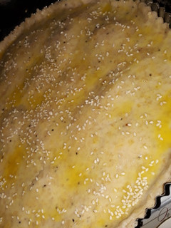 Una foto de Tarta integral de zapallitos y zanahoria