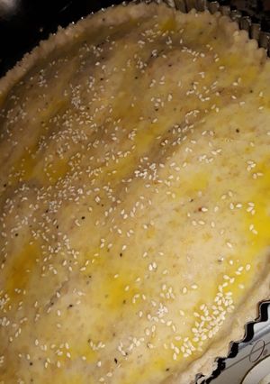 Una foto de Tarta integral de zapallitos y zanahoria