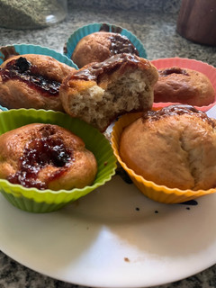 Una foto de Muffins de banana con nuez