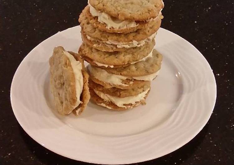 Steps to Cook Delicious Oatmeal Cream Sandwich Cookies
