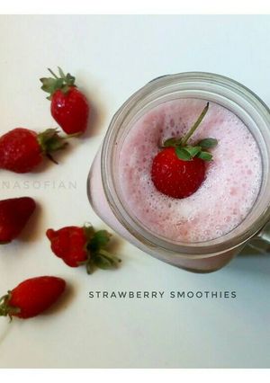 Foto resep Strawberry smoothies