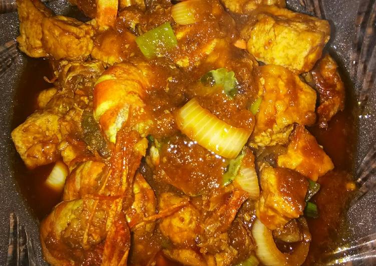 Resep Udang saos asam manis(pedas), Lezat Sekali