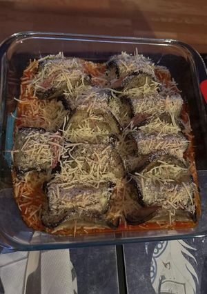 Una foto de Rollitos de berenjena