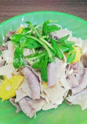 Hình của món Măng Chua Xào Lòng Heo.