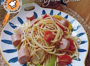 Gambar Spaghetti Salami Aglio Olio Ala Pizza Hut
