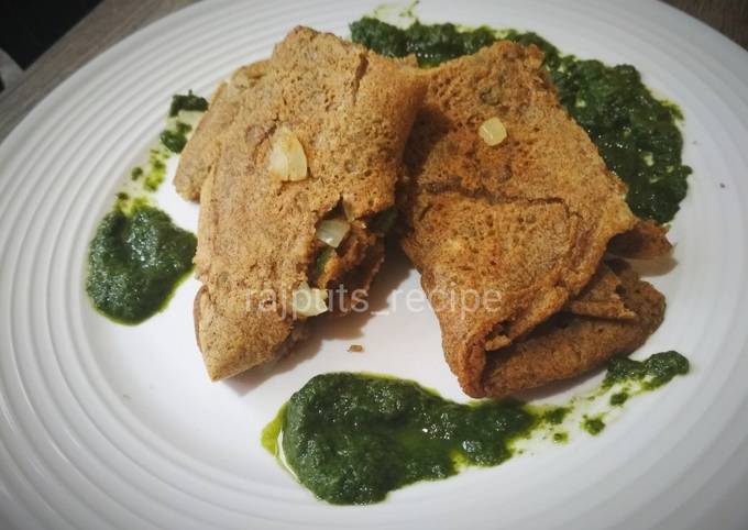 Recipe of Quick Ragi besan pan cake