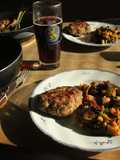 Almuerz, bien de miércoles, con bifes a la Linström y ratatouille a la Jorge