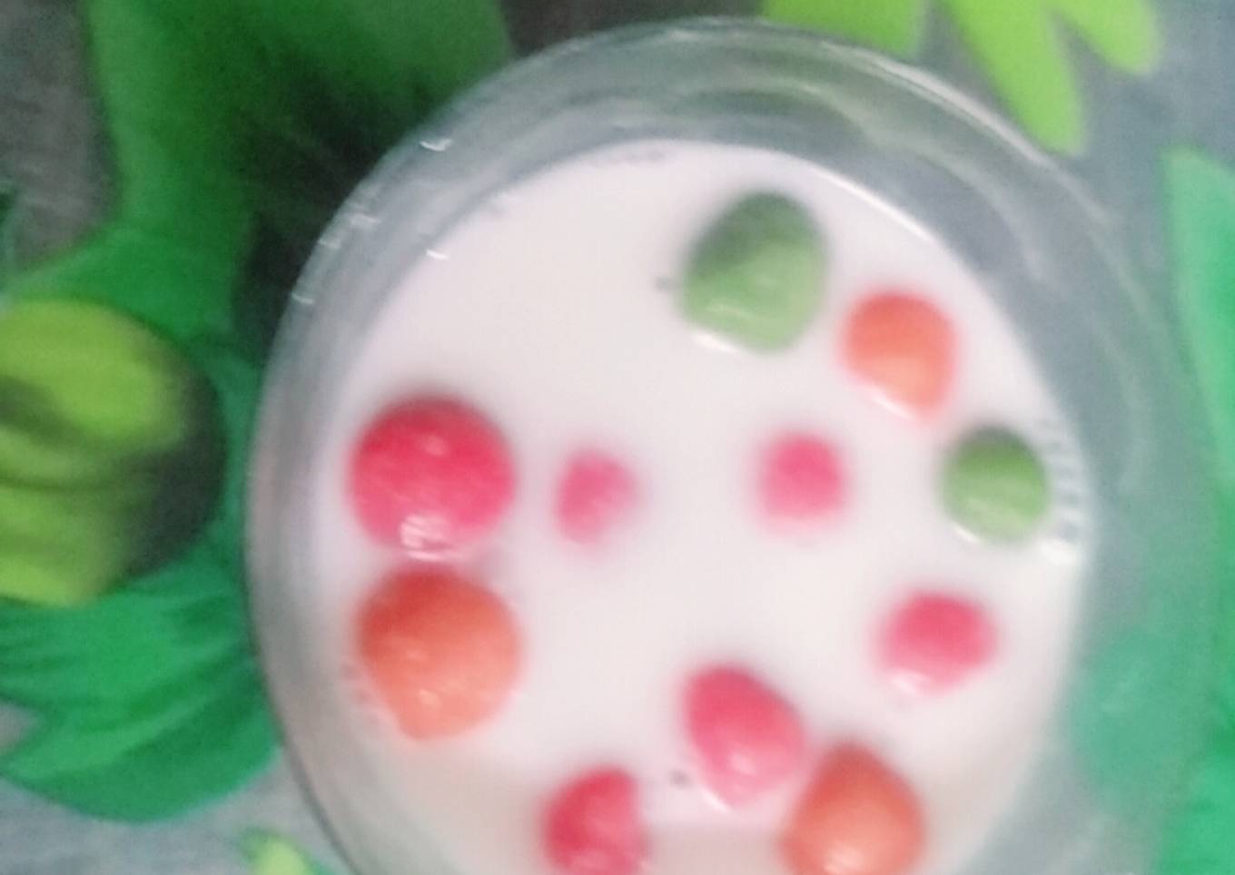 Ping pong rice balls in coconut milk