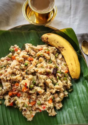 A picture of Vegetable Upma.