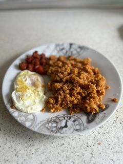 Una foto de Migas de coliflor con longaniza