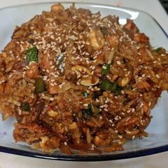 Thai Basil Chicken and Rice A picture of Thai Basil Chicken and Rice.