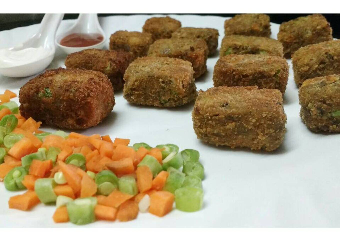 Mixed lentils beans veg nuggets