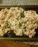 Fideos nero di sepia con crema de atún