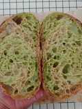 Flaxseeds Pandan Carrot Sourdough Bread
