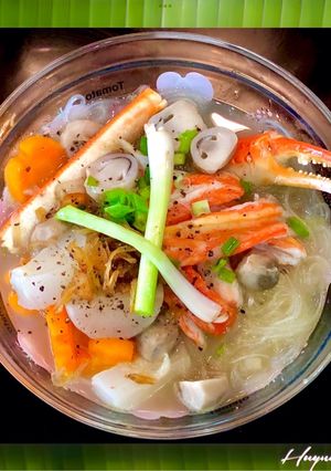 Hình của món Miến Nấu Cua Tuyết.