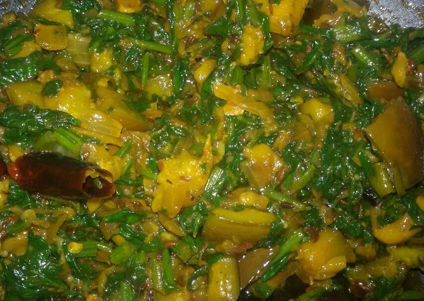 Brinjal aur Palak saag