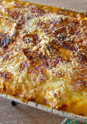 Une photo de Lasagnes poulet champignons