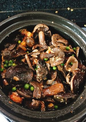 Hình của món Nấm tràm kho tiêu xanh.