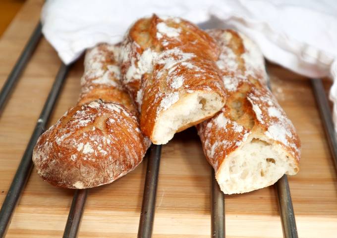 RECETTE BAGUETTE MAISON SANS MOULE SANS PETRISSAGE 