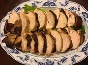 A picture of barbecue whole chicken