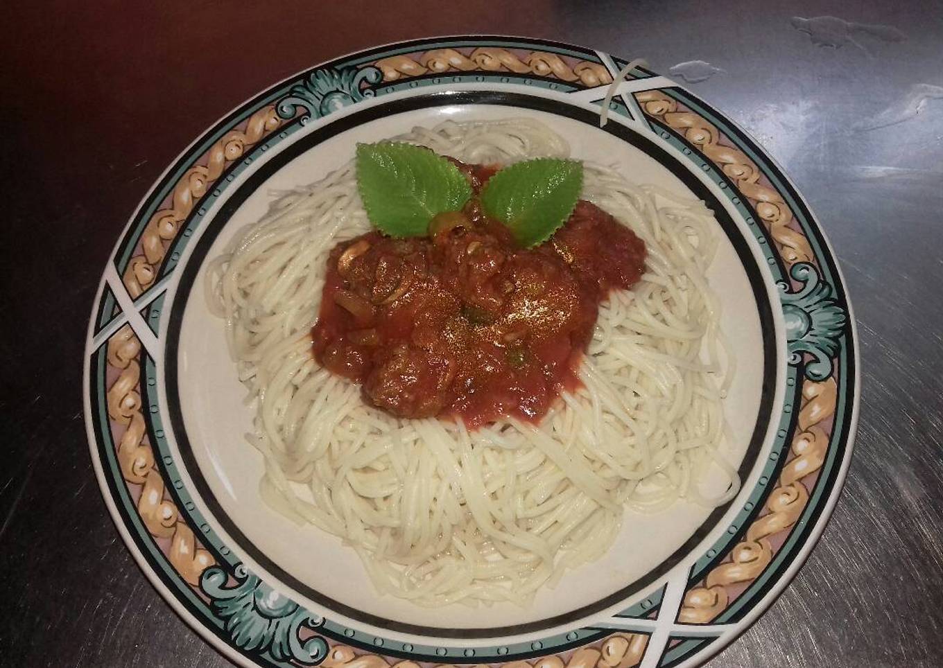 Espaguetti con carne molida