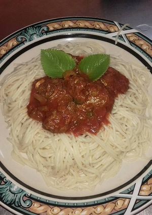 Una foto de Espaguetti con carne molida
