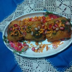 Bread pakoda chat A picture of Bread pakoda chat.