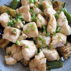 A picture of 'Ponzu' Marinated Eggplant & Chicken.
