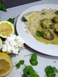 Caril Verde e almôndegas com Arroz de Limão!!