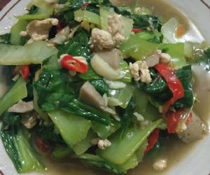 Resep Mudah Tumis pokcoy ayam bakso Praktis Enak