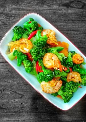 Foto resep Tumis brokoli udang