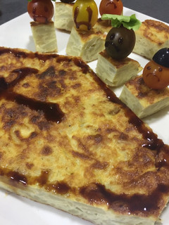 Una foto de Tortilla de patatas 🥔 para halloween 👻 🎃