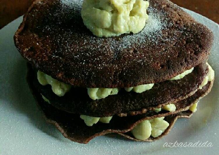 Keto Pancake with Avocado Cream