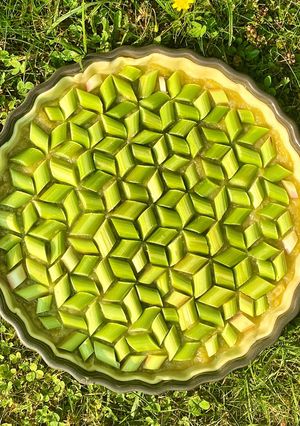 Une photo de Tarte à la rhubarbe du jardin