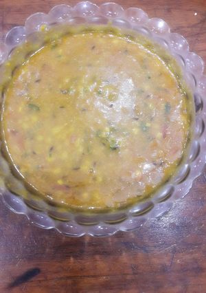 A picture of No oil dal tadka.