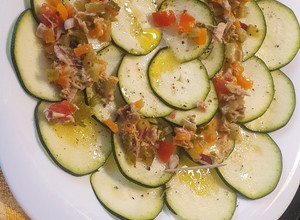 Foto principal de Carpaccio de calabacín con vinagreta de mostaza
