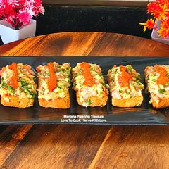 A picture of Avocado Rusk Toast - Continental Breakfast.