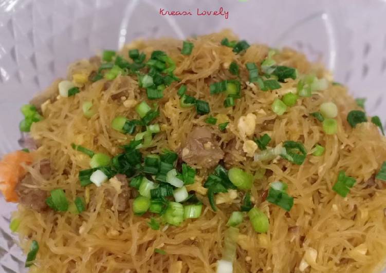 Proses Menyiapkan Bihun Goreng yang enak