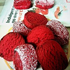 A picture of Red Velvet Cookies #cookiescontest.