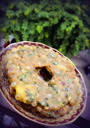 A picture of Sabudana thalipeeth.