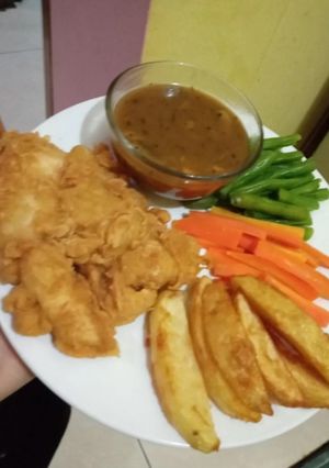 Foto resep Crispy Chicken Steak, Kriuknya awet + Sedep