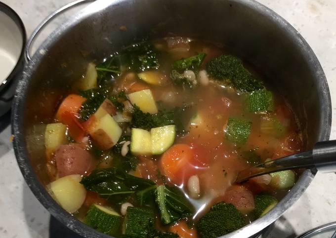 Steps to Prepare Any-night-of-the-week Herbed Tomato Vegetable Soup